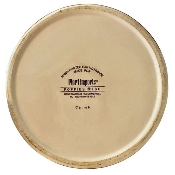 Pier 1 Imports Hand-Painted 11.25” Earthenware Pitcher Poppies Collection - Picture 5 of 6